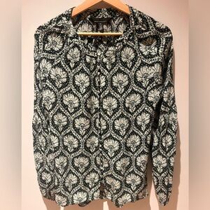 White House Black Market Printed Blouse – Size M